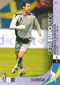 Andreas Isaksson Sweden Panini Euro 2008 Card Game #11